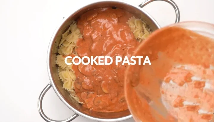 Combine Pasta and Sauce