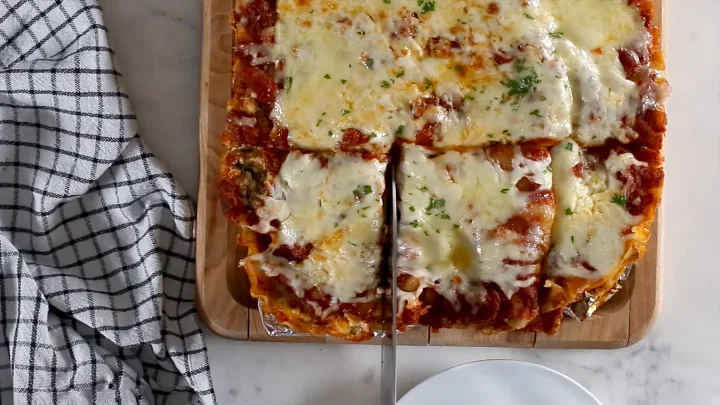 Vegetarian Spinach Lasagna 19 Garnish and Serve