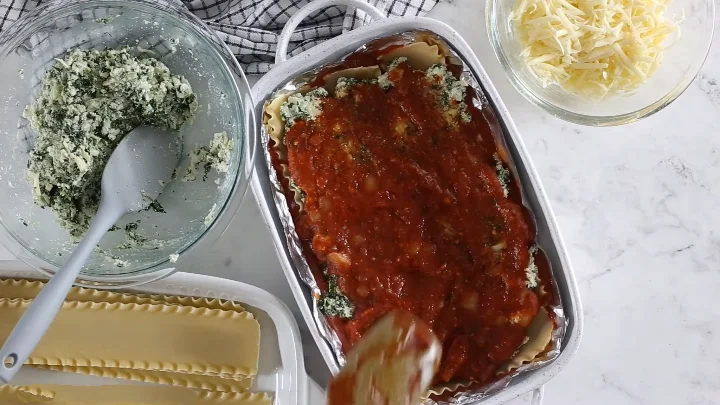 Vegetarian Spinach Lasagna 13 Assemble the Lasagna