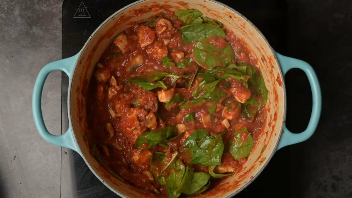 Chicken Tomato Pasta 21 Mix in the Pasta