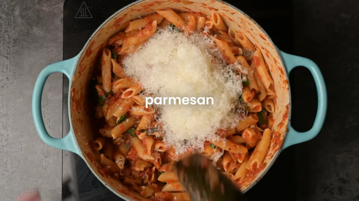 Chicken Tomato Pasta 24 Garnish and Serve