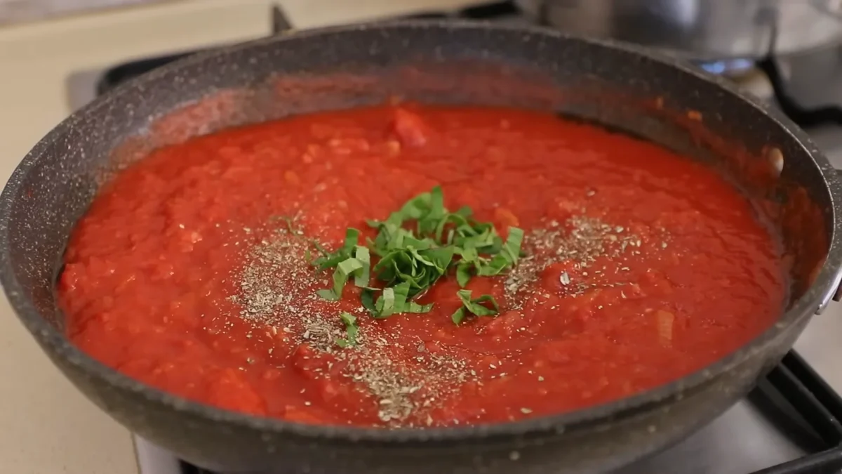 Gnocchi with tomato sauce 13 Add the Tomatoes and Seasonings