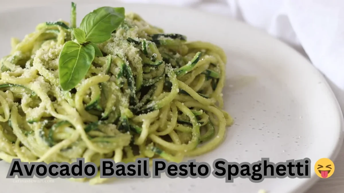 Avocado Basil Pesto Spaghetti
