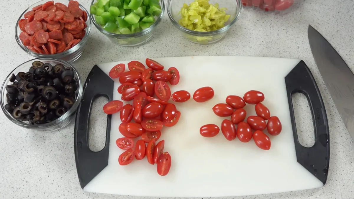 Summer Pasta Salad 6 Prepare the Vegetables