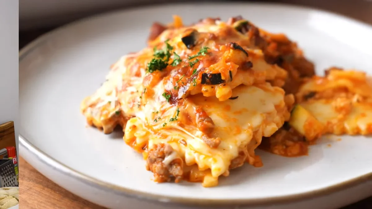 Spinach Ravioli Lasagna 15 Garnish and Serve