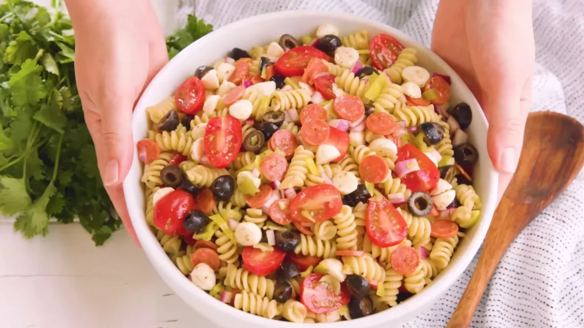 Italian Pasta Salad 11 Add the Dressing