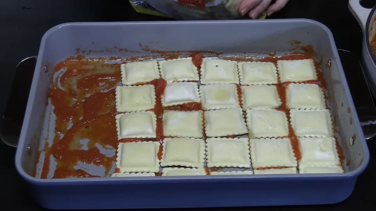 Spinach Ravioli Lasagna 7 Start Layering