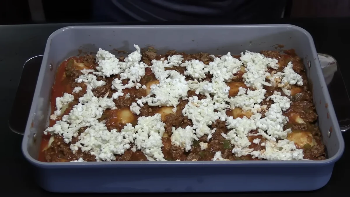 Spinach Ravioli Lasagna 9 Add the Ricotta Layer