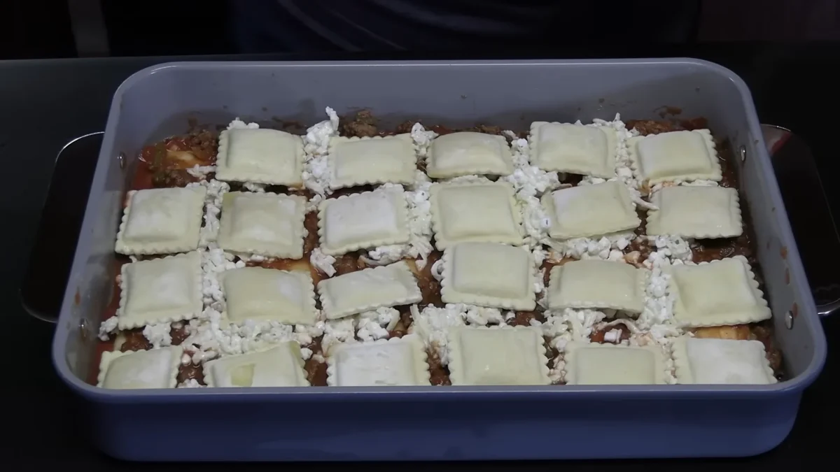 Spinach Ravioli Lasagna 10 Add the Ricotta Layer