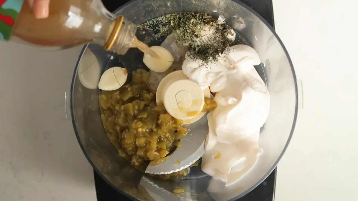 Buffalo Chickpea Pasta Salad 10 Make the Ranch Dressing