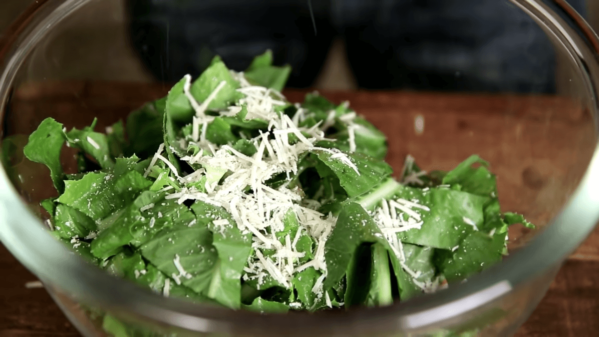 Homemade Caesar Salad 12 Dress the Salad