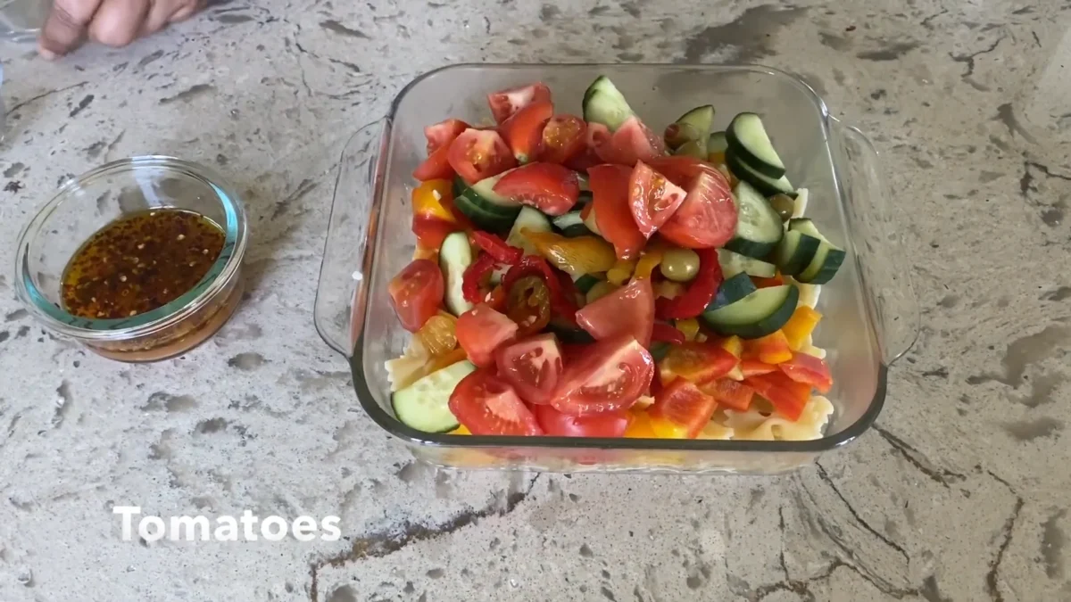 Mediterranean Farfalle Pasta Salad 10 Toss the Pasta with Veggies