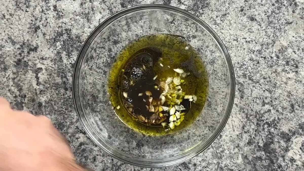 Spinach Greek Orzo Salad 4 Make the Dressing