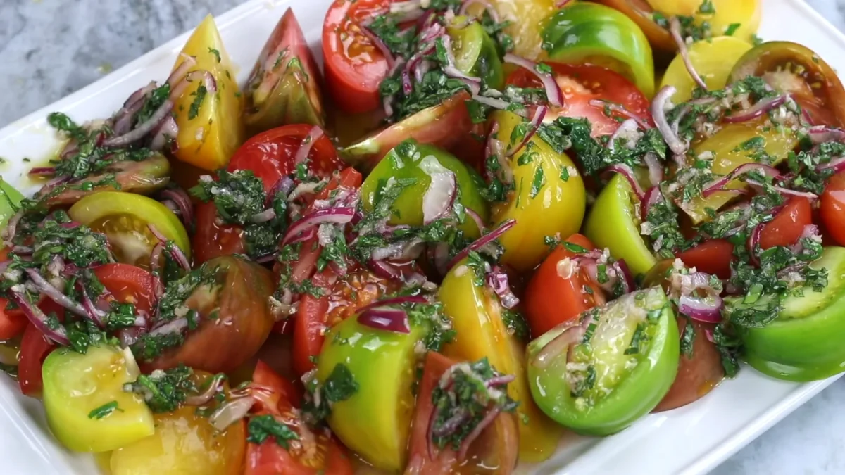 Heirloom Tomato Salad 9 Serve Immediately