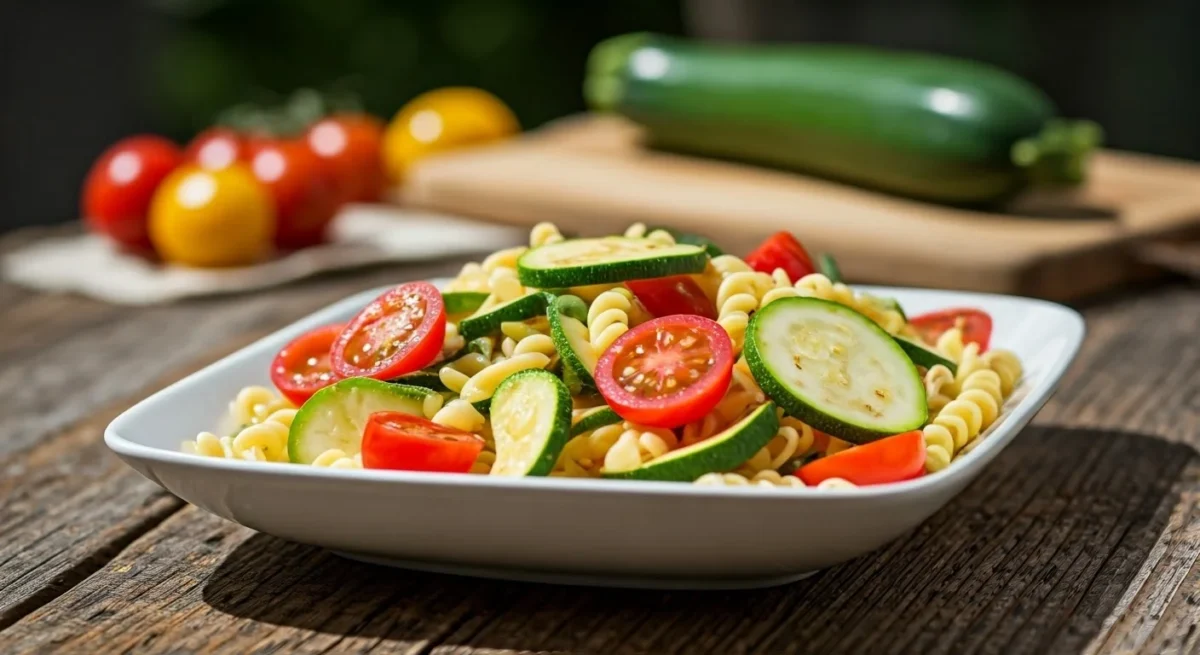 Zucchini Tomato Pasta Salad